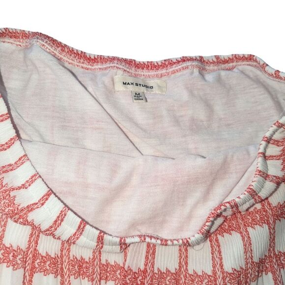 🛍️White & Red Knee Length Skirt Size Small Sheer For Summer! - Picture 4 of 4